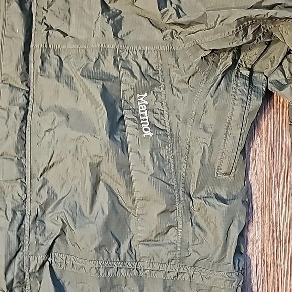 Womens Marmot Hunter Green Cinched Waist Windbreaker Jacket Medium - Picture 3 of 12